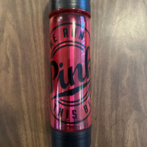 VICTORIA SECRET PINK AND BLACK THERMOS WITH HANDLE